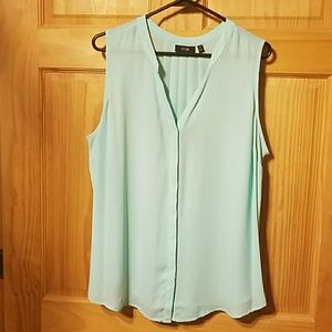 Womens Pale green sheer blouse